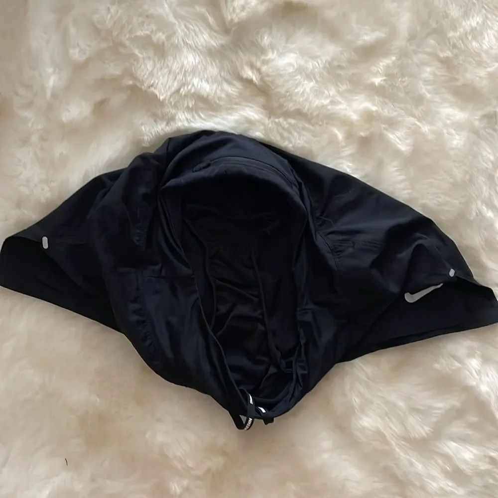 Nike Womens Black White Flex Dri Fit Shorts Size Small S pocket Quick Dry Long